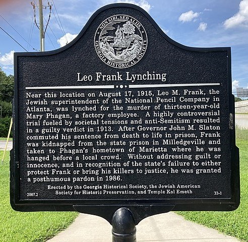 Leo Frank Lynching Plaque