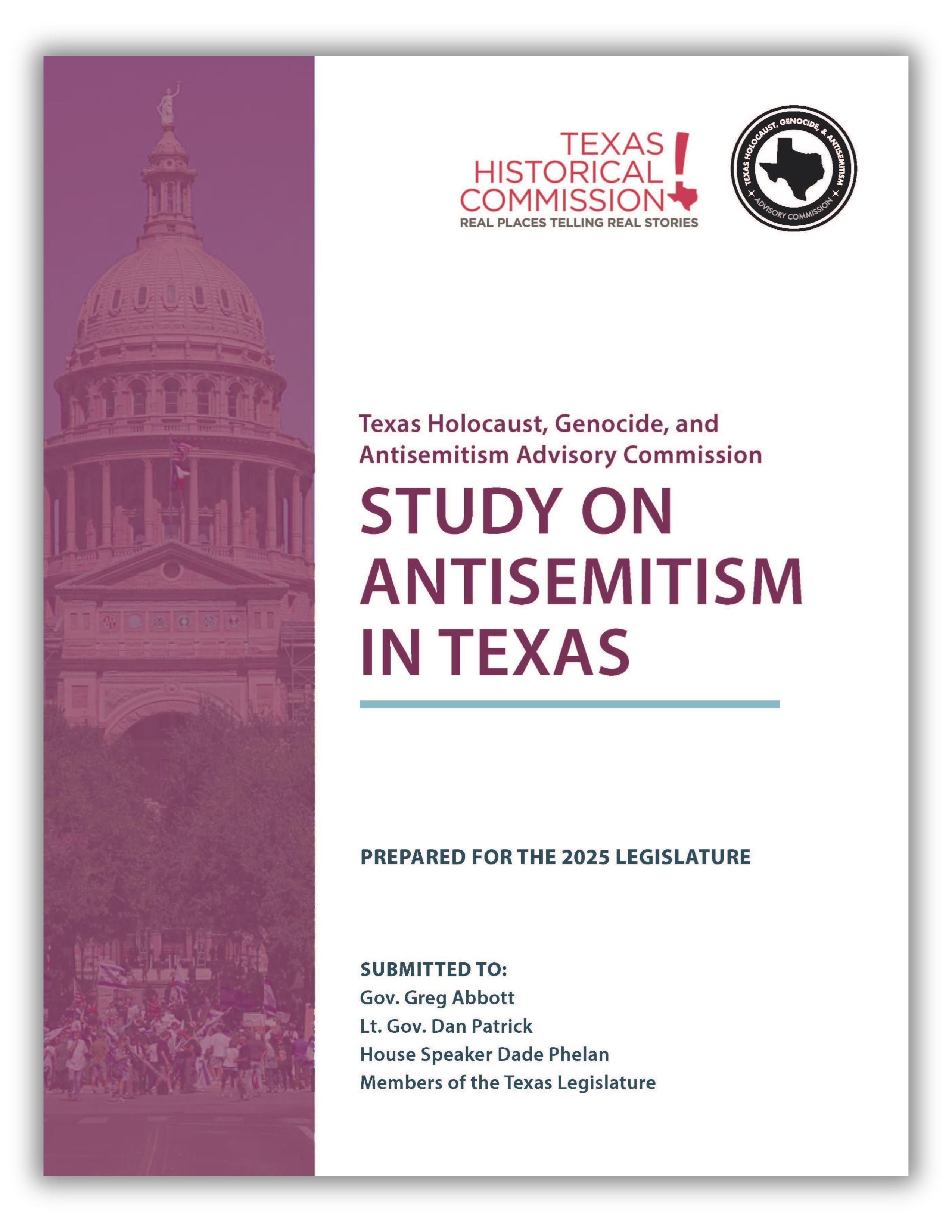 Study on Antisemitism in Texas 2024 Cover